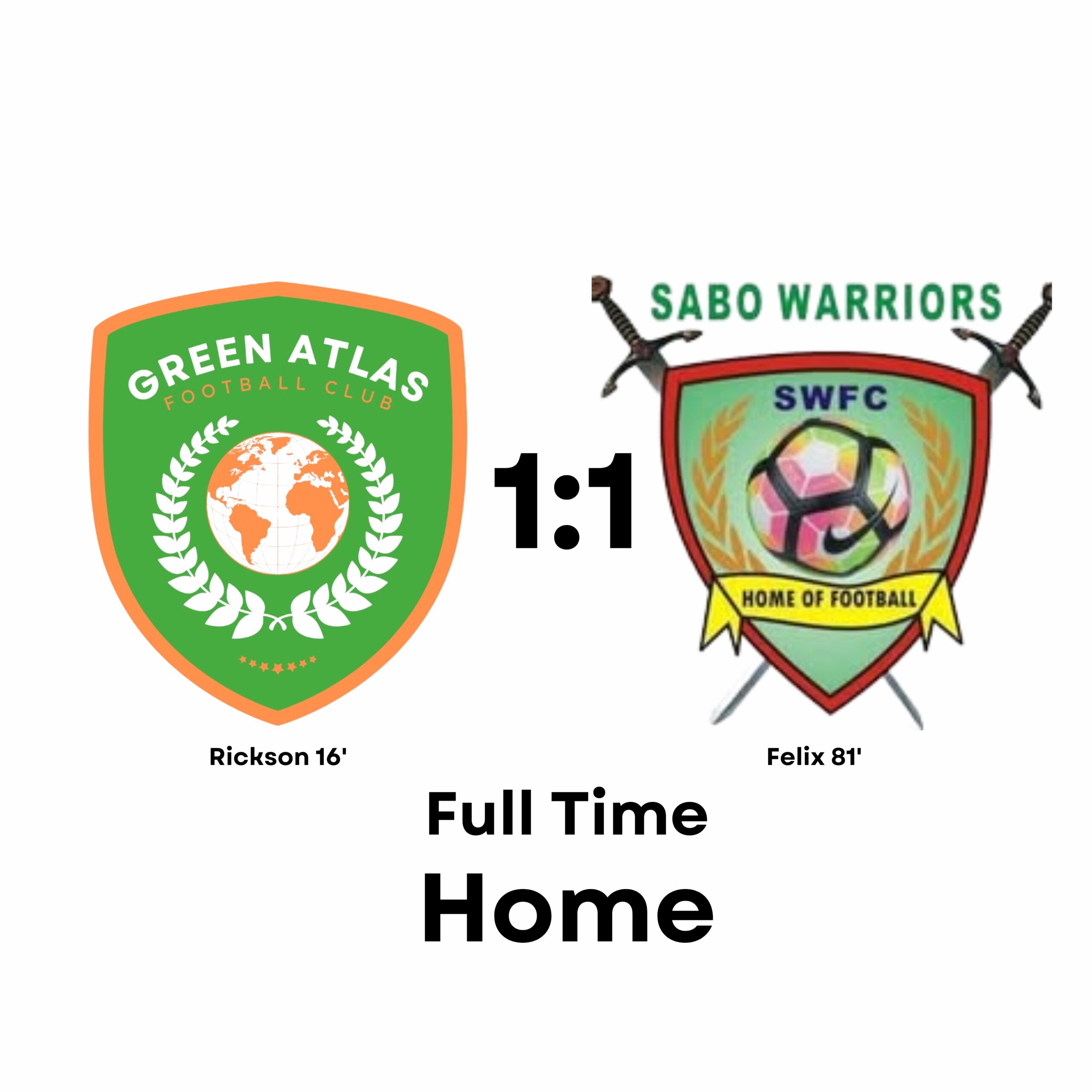 Rickson's Goal vs Sabo Warriors